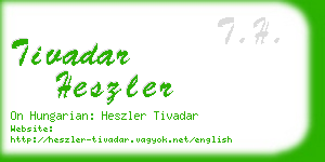 tivadar heszler business card